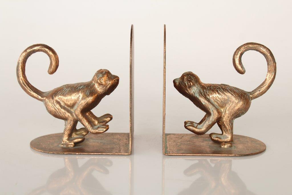 Gold Monkey Bookends